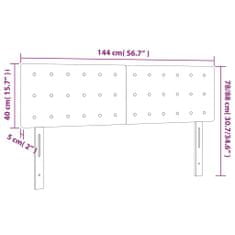 Vidaxl Čela postele 2 ks světle šedá 72 x 5 x 78/88 cm samet