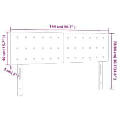 Greatstore Čela postele 2 ks tmavě modrá 72 x 5 x 78/88 cm samet