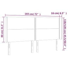 Vidaxl Čelo postele typu ušák černé 183x16x118/128 cm umělá kůže