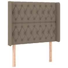 Greatstore Box spring postel s matrací a LED taupe 100x200 cm textil