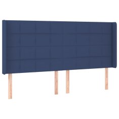 Vidaxl Box spring postel s matrací a LED modrá 200x200 cm textil