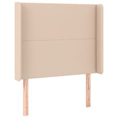 Vidaxl Čelo postele typu ušák cappuccino 83x16x118/128 cm umělá kůže