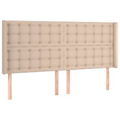 Vidaxl Čelo postele typu ušák cappuccino 183x16x118/128 cm umělá kůže