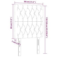 Greatstore Čelo postele 2 ks tmavě zelené 80x7x78/88 cm samet