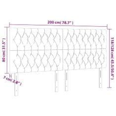 Greatstore Čelo postele 4 ks růžové 100x7x78/88 cm samet