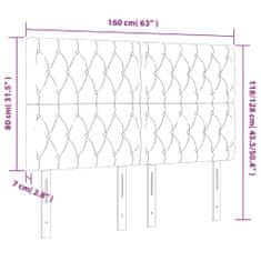 Greatstore Čelo postele 4 ks tmavě modré 80x7x78/88 cm samet