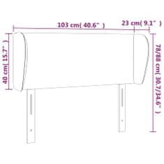 Vidaxl Čelo postele typu ušák krémové 103x23x78/88 cm umělá kůže