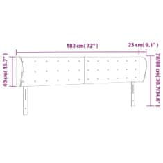 Vidaxl Čelo postele typu ušák černé 183x23x78/88 cm samet