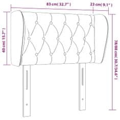 Greatstore Čelo postele typu ušák tmavě zelené 83x23x78/88 cm samet