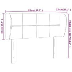 Greatstore Čelo postele typu ušák tmavě modré 83x23x78/88 cm samet