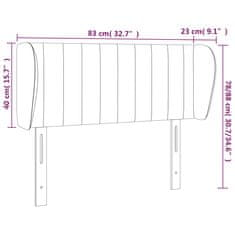 Greatstore Čelo postele typu ušák tmavě zelené 83x23x78/88 cm samet