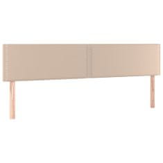 Greatstore Čelo postele s LED cappuccino 160x5x78/88 cm umělá kůže