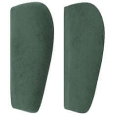 Greatstore Čelo postele typu ušák tmavě zelené 83x23x78/88 cm samet