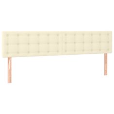 Greatstore Box spring postel s matrací krémová 180x200 cm umělá kůže