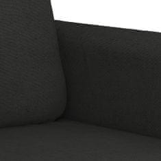 Greatstore 3dílná sedací souprava s poduškami černá textil
