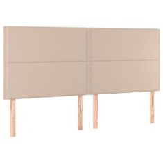 Greatstore Čela postele 4 ks cappuccino 100x5x78/88 cm umělá kůže