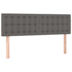 Greatstore Čela postele 2 ks šedá 72 x 5 x 78/88 cm umělá kůže