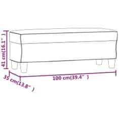 Vidaxl Lavice hnědá 100x35x41 cm umělá kůže