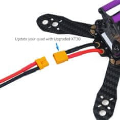 YUNIQUE GREEN-CLEAN 3 páry XT30 konektor se silikonovým kabelem 100mm 16AWG RC Lipo FPV Drone