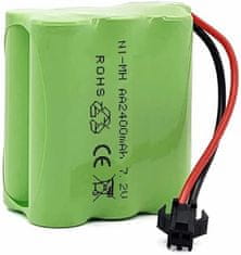 YUNIQUE GREEN-CLEAN 7.2V 2400mAh RC NiMH baterie s USB nabíjecím kabelem a 2P SM konektorem, pro RC auta RC nádrže RC lodě