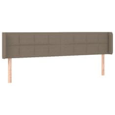 Greatstore Čelo postele s LED taupe 183 x 16 x 78/88 cm textil