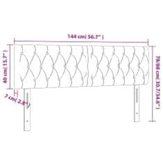 Vidaxl Čela postele 2 ks světle šedá 72x7x78/88 cm samet