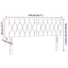 Vidaxl Čela postele 2 ks modrá 72x7x78/88 cm textil