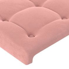Vidaxl Čelo postele 2 ks růžové 72x5x78/88 cm samet