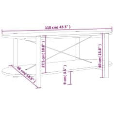 Greatstore Konferenční stolek 110 x 48 x 40 cm kompozitní dřevo