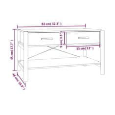 Greatstore Konferenční stolek 82x48x45 cm kompozitní dřevo