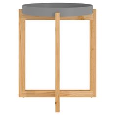 Vidaxl Konferenční stolek šedý 41x41x48,5cm kompozitní a borové dřevo