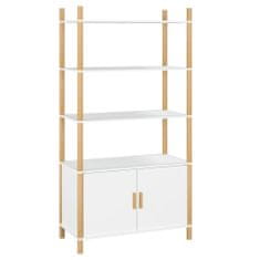 Greatstore Skříň highboard bílá 80x40x153 cm ompozitní dřevo