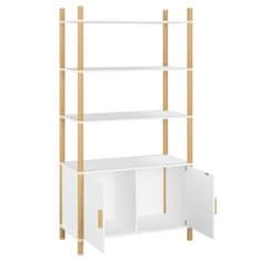 Greatstore Skříň highboard bílá 80x40x153 cm ompozitní dřevo