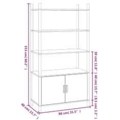 Greatstore Skříň highboard černá 80x40x153 cm kompozitní dřevo