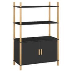 Greatstore Skříň highboard černá 80x40x121 cm ompozitní dřevo