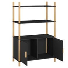 Greatstore Skříň highboard černá 80x40x121 cm ompozitní dřevo