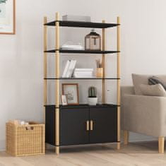 Greatstore Skříň highboard černá 80x40x153 cm kompozitní dřevo