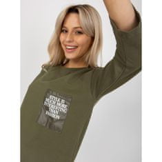 Ex moda Dámská halenka s kulatým výstřihem ROIAL khaki EM-BZ-N612.64P_392375 L-XL