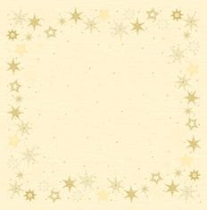 Duni Ubrus vánoční 84x84cm Star stories Cream
