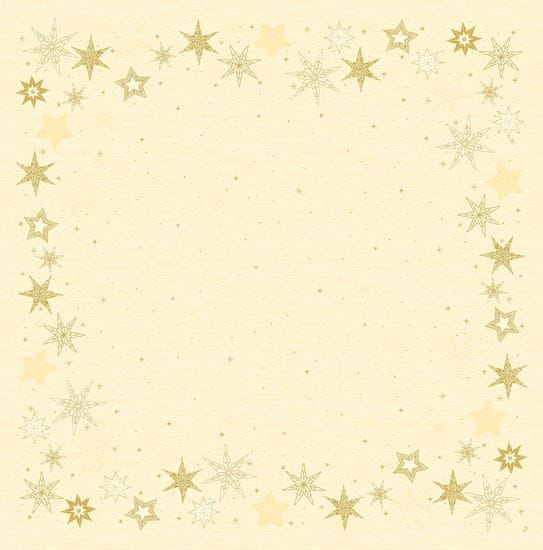 Duni Ubrus vánoční 84x84cm Star stories Cream