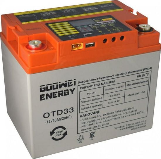 GOOWEI ENERGY DEEP CYCLE (GEL) baterie GOOWEI ENERGY OTD33, 33Ah, 12V