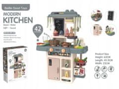 KECJA Multifunkční kuchyň s lednicí a plynovým sporákem, B.