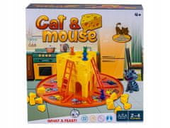 KECJA Rodinná hra Kočka a myš Chyť sýr, žebříky, kočka