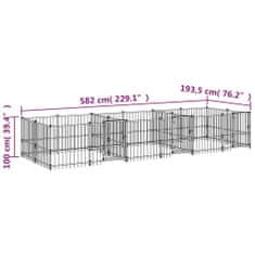 Petromila Venkovní psí kotec ocel 11,26 m²