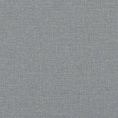 Vidaxl 2místná rozkládací pohovka polštáře podnožka světle šedá textil