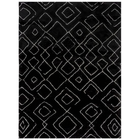 Flair Rugs Kusový koberec Furber Imran Fur Berber Black/Ivory 160x230 cm