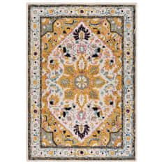 Flair Rugs Kusový koberec Wool Loop Dahlia Yellow/Multi 160x230 cm