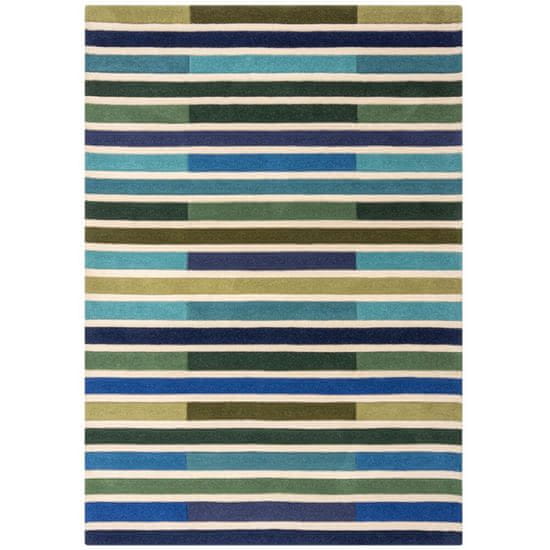 Flair Rugs Ručně všívaný kusový koberec Illusion Piano Green/Multi 200x290 cm