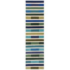 Flair Rugs Ručně všívaný kusový koberec Illusion Piano Green/Multi 120x170 cm
