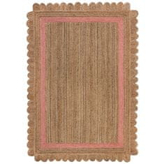 Flair Rugs Kusový koberec Grace Jute Natural/Pink 160x230 cm